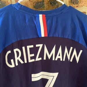 Official French Football Federation FFF logo #7 Griezmann, 100% cotton, Men L